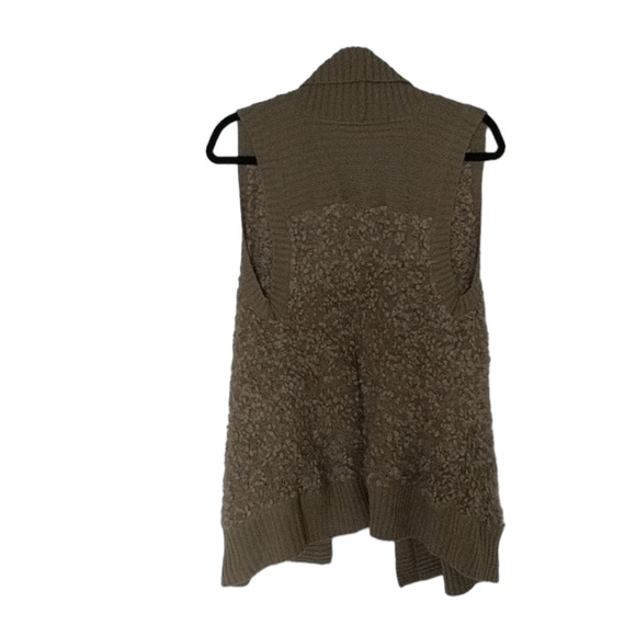 KENSIE Nordstrom Women’s Bobble Knit Faux Shearling Open Draped Vest Size M - Picture 2 of 13